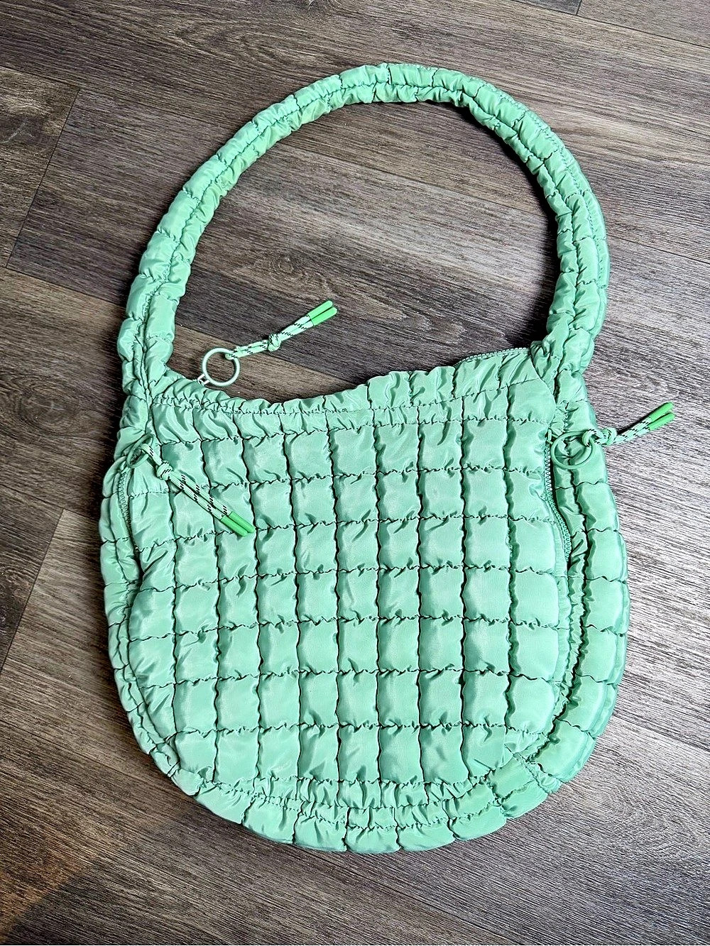 Urban Expressions Quilted Shoulder Bag in Mint Green